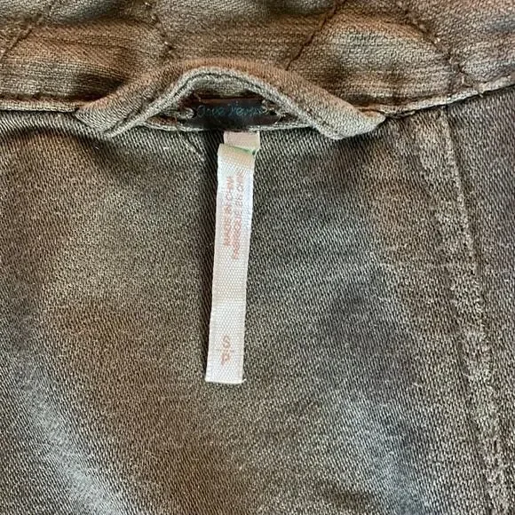 Free People Utility Cargo Jacket in Olive Green Size Small - Picture 10 of 12
